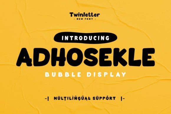 Adhosekle: A Playful Display Typeface for Joyful Branding