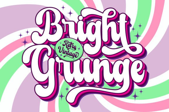 Bright Grunge: A Retro Display Font for Bold Web Design