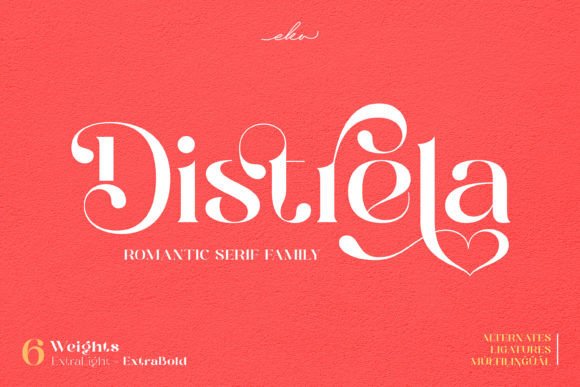 Distrela: The Romantic Serif Font for Handmade Labels and Prints